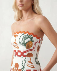 Delia Strapless Square Neck Maxi Dress