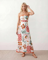 Delia Strapless Square Neck Maxi Dress