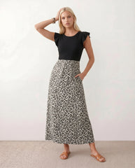 Ayla A-Line Animal Print Maxi Dress