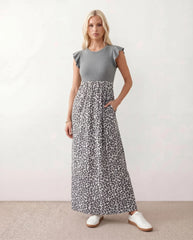 Ayla A-Line Animal Print Maxi Dress