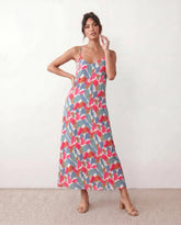 Elise V-Neck Low Back Maxi Dress