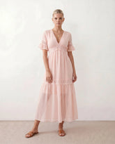Ada V-Neck Empire Waist Maxi Dress