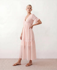 Ada V-Neck Empire Waist Maxi Dress