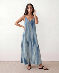Amara V-Neck Abstract Print Maxi Dress