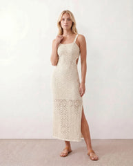 Aster Square Neck Fitted Maxi Dress