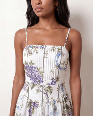 Pleated Spaghetti Strap Maxi