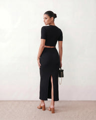 Esme V-Neck Fitted Maxi Dress