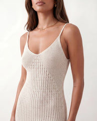 Flora Openwork Spaghetti Strap Maxi Dress with Side Slit