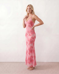 Cara Mermaid Halter Maxi Dress