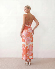 Cade | Lace-Up Maxi Dress