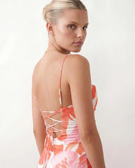 Cade | Lace-Up Maxi Dress