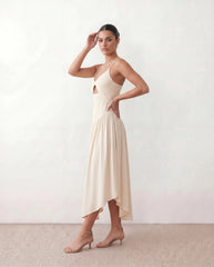 Cutout Twist Spaghetti Midi Dress