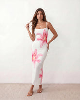 Iris Floral Slip Spaghetti Strap Maxi Dress