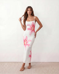 Iris Floral Slip Spaghetti Strap Maxi Dress