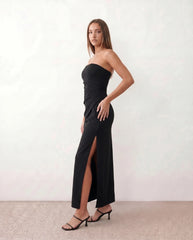Lucia Strapless Square Neck Maxi Dress