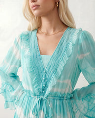 Mina V-Neck A-Line Maxi Dress
