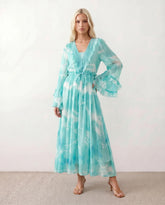 Mina V-Neck A-Line Maxi Dress