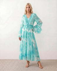 Mina V-Neck A-Line Maxi Dress