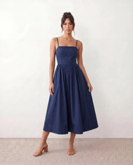 Corset Spaghetti Low Back Midi