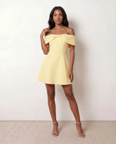 Bardot Bow Twist Mini Dress