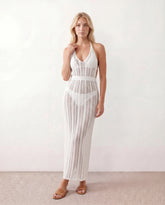 Piper Halter V-Neck Maxi Dress