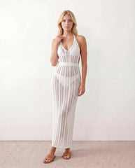 Piper Halter V-Neck Maxi Dress