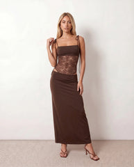 Jade | Lace Spaghetti Strap Maxi Dress