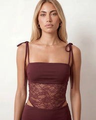 Jade | Lace Spaghetti Strap Maxi Dress