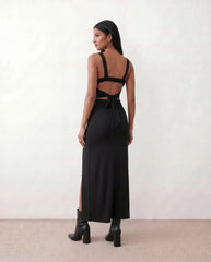 Gale | Open Back Low Back Maxi Dress