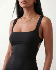 Gale | Open Back Low Back Maxi Dress