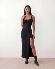 Gale | Open Back Low Back Maxi Dress