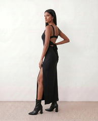 Gale | Open Back Low Back Maxi Dress