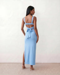 Gale | Open Back Low Back Maxi Dress