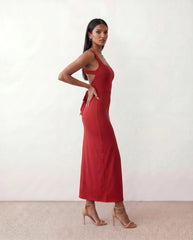 Gale | Open Back Low Back Maxi Dress