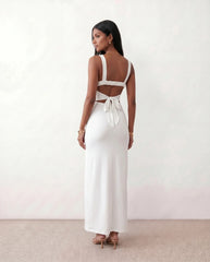 Gale | Open Back Low Back Maxi Dress