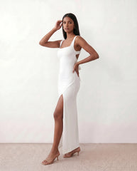 Gale | Open Back Low Back Maxi Dress