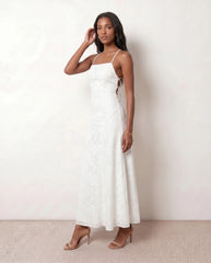 Haven | Lace-Up Spaghetti Strap Maxi Dress