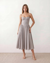 Corset Sweetheart Midi Dress