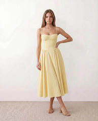 Corset Sweetheart Midi Dress