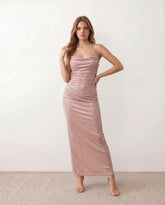 Siegrid Mermaid Cowl Neck Maxi Dress