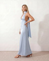Aria | Halter Cowl Neck Maxi Dress
