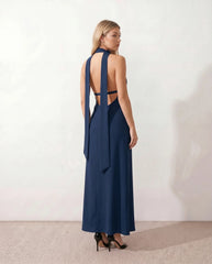 Aria | Halter Cowl Neck Maxi Dress