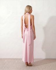 Aria | Halter Cowl Neck Maxi Dress