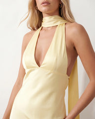 Aria | Halter Cowl Neck Maxi Dress