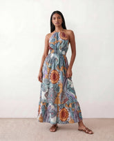 Pierina Halter Backless Maxi Dress