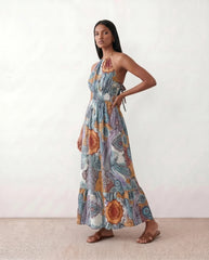 Pierina Halter Backless Maxi Dress
