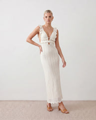 Raluca Mermaid Plunge Neck Maxi Dress