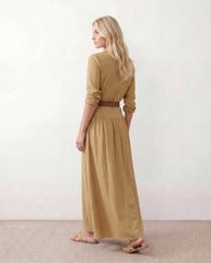 Dakota | V-Neck Button-Front Maxi Dress