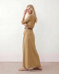 Dakota | V-Neck Button-Front Maxi Dress