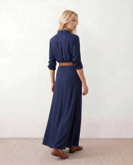 Dakota | V-Neck Button-Front Maxi Dress
